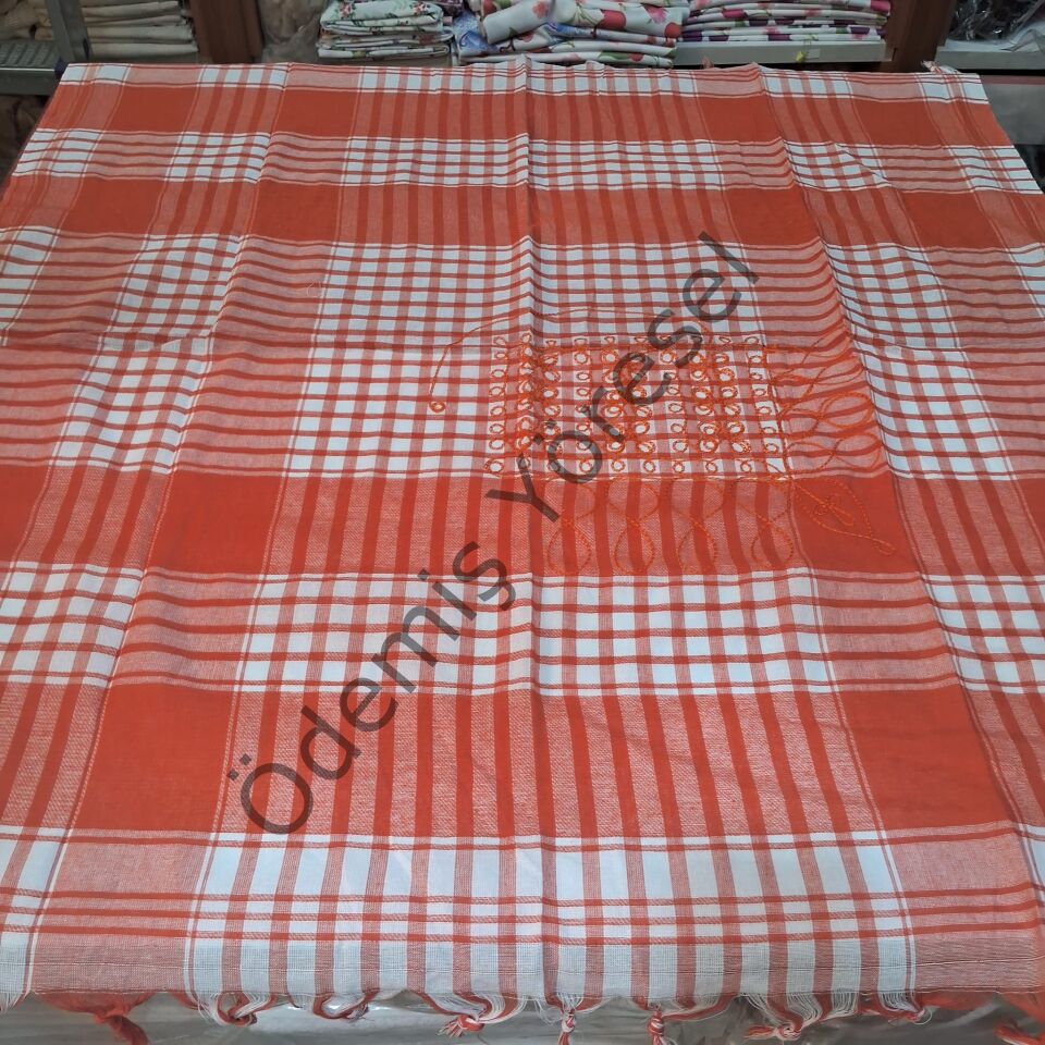 Hafif İşlemeli Puşi Turuncu Puşi
